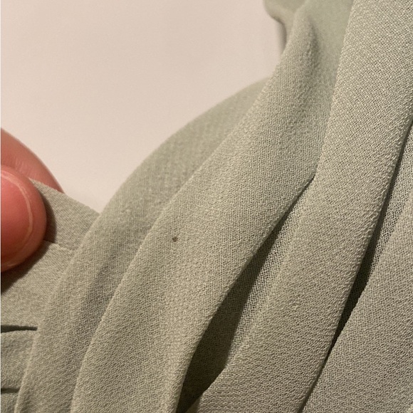 Bill Levkoff Sage Green Off Shoulder Bridesmaid Dress Size 4 - Picture 4 of 4